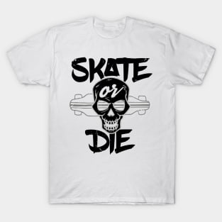 Skateboard And Skull T-Shirt